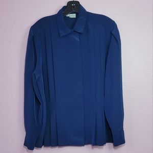 Talbots pleated blouse, long sleeve / 8.